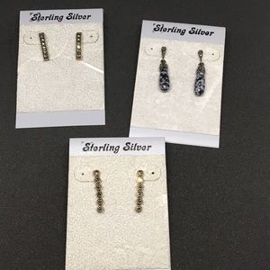 Sterling silver pierced earring bundle
